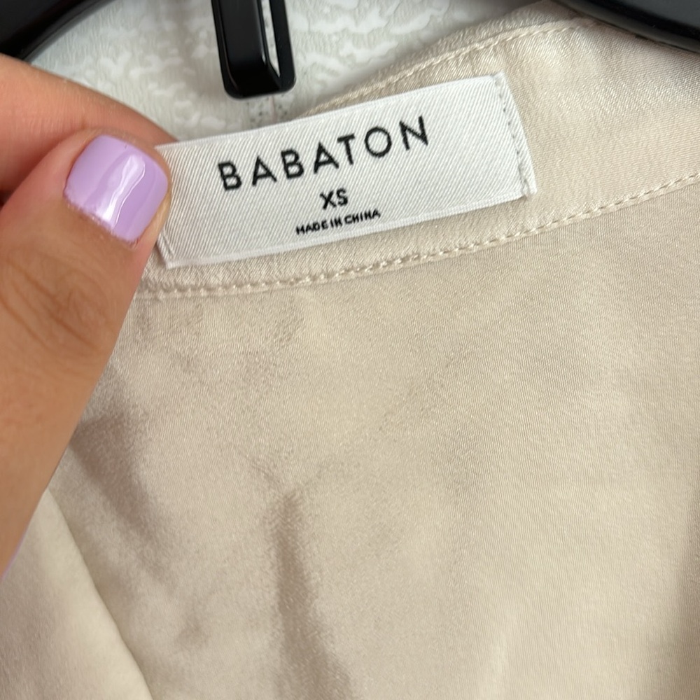 Aritzia Babaton Silk Button Front Collared Blouse - image 2